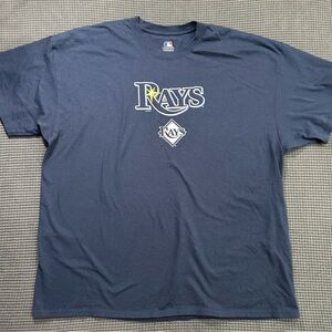 Tampa Bay Rays MLB Navy T Shirt Men’s XXL Graphic Tee 100 Percent Cotton
